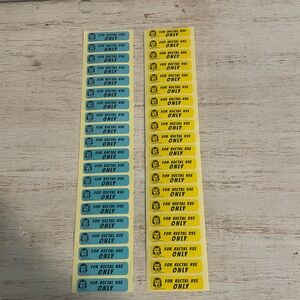 Blue and Yellow Medical Warning Labels - For Rectal Use Only